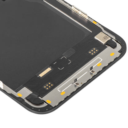 Display mit MP Touchscreen kompatibel mit Apple iPhone 12 Pro Max, mit Rahmen, Soft OLED IC Movable FHD Version, Schwarz