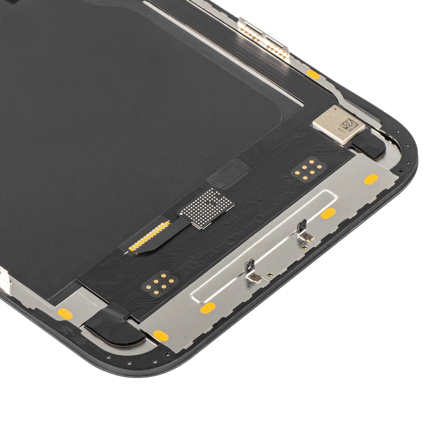 Display mit MP Touchscreen kompatibel mit Apple iPhone 12 Pro Max, mit Rahmen, Soft OLED IC Movable FHD Version, Schwarz