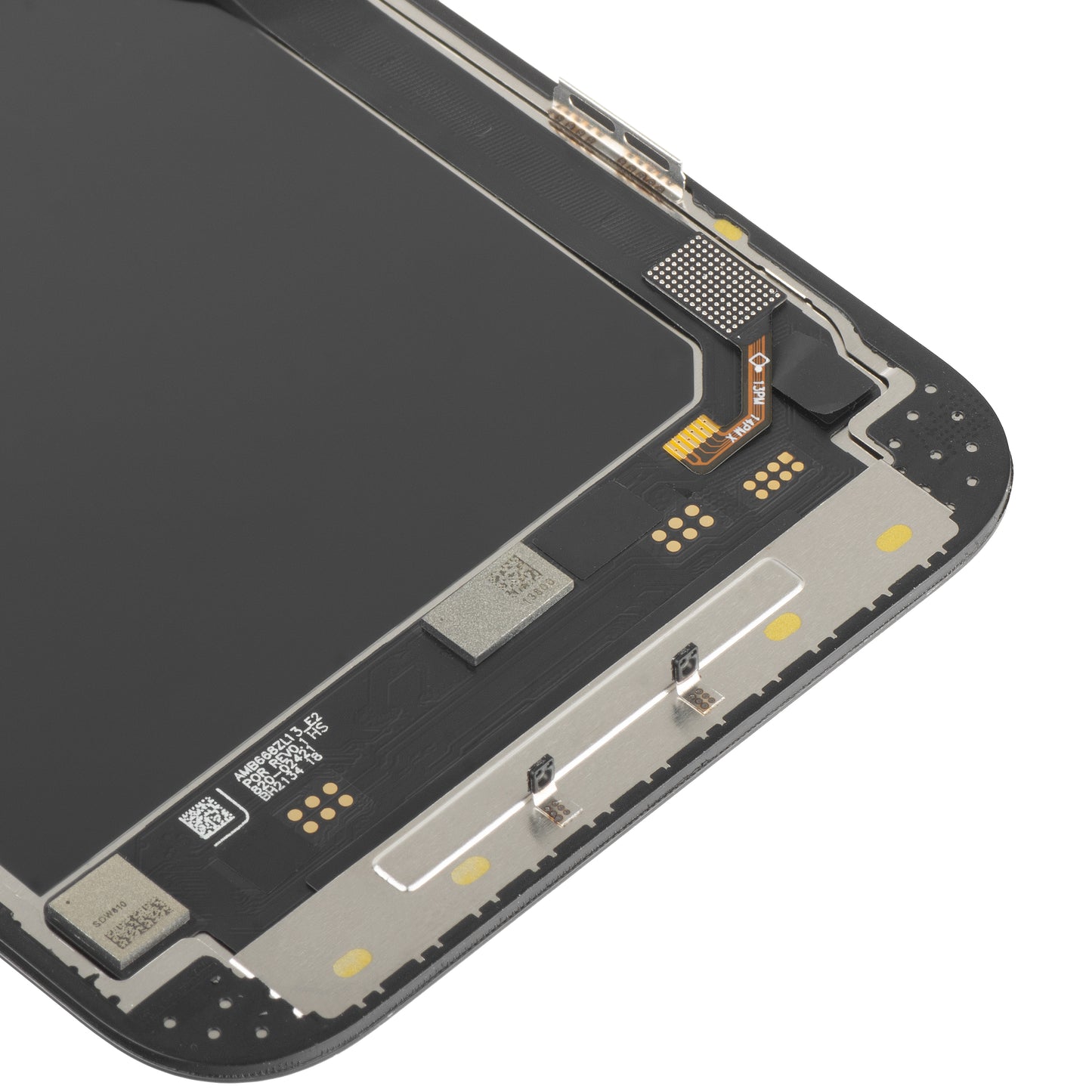 Display mit MP Touchscreen kompatibel mit Apple iPhone 13 Pro Max, mit Rahmen, Soft OLED IC Movable 120Hz FHD Version, Schwarz