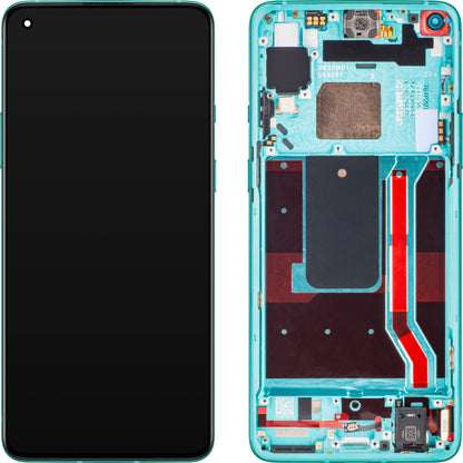 Display mit Touchscreen OnePlus 8T, mit Rahmen, Grün (Aquamaringrün), Service Pack 2011100214