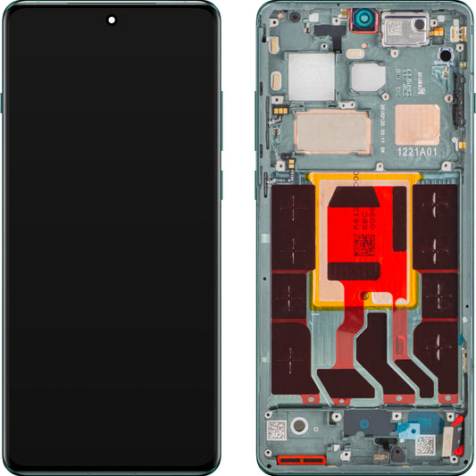Display mit Touchscreen OnePlus 12, mit Rahmen, Grün (Flowy Emerald), Service Pack 621029000117