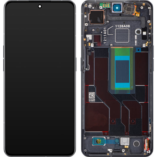 Display mit Touchscreen Oppo Reno8 Pro+ / Reno8 Pro, mit Rahmen, Schwarz, Service Pack 4130263