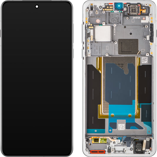 Display mit Touchscreen Oppo Find X8 Pro, mit Rahmen, Weiß (Pearl White), Service Pack 621029000357
