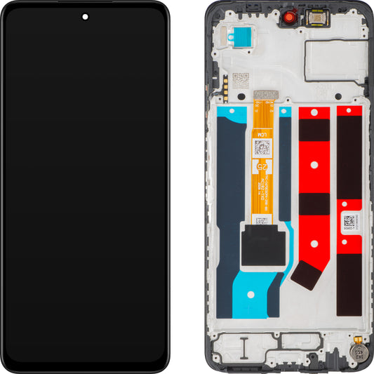 Display mit Touchscreen Oppo A80 / A3 Pro, mit Rahmen, Schwarz, Service Pack 621029000244