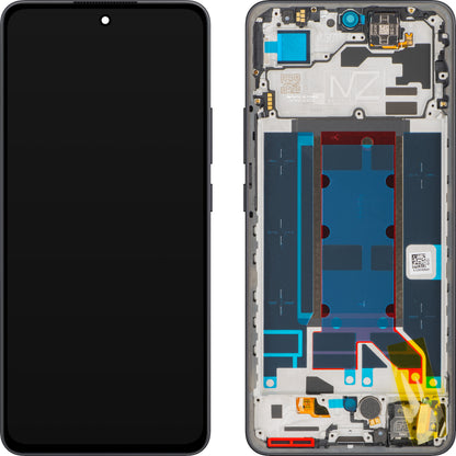 Oppo Reno13 FS 5G / Reno13 F Display with Touchscreen, with Frame, Graphite Grey, Service Pack 621029000449
