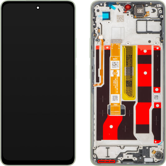 Display mit Touchscreen Oppo A5 Energy / A5 Pro, mit Rahmen, Grün (Olive Green), Service Pack 621029000494