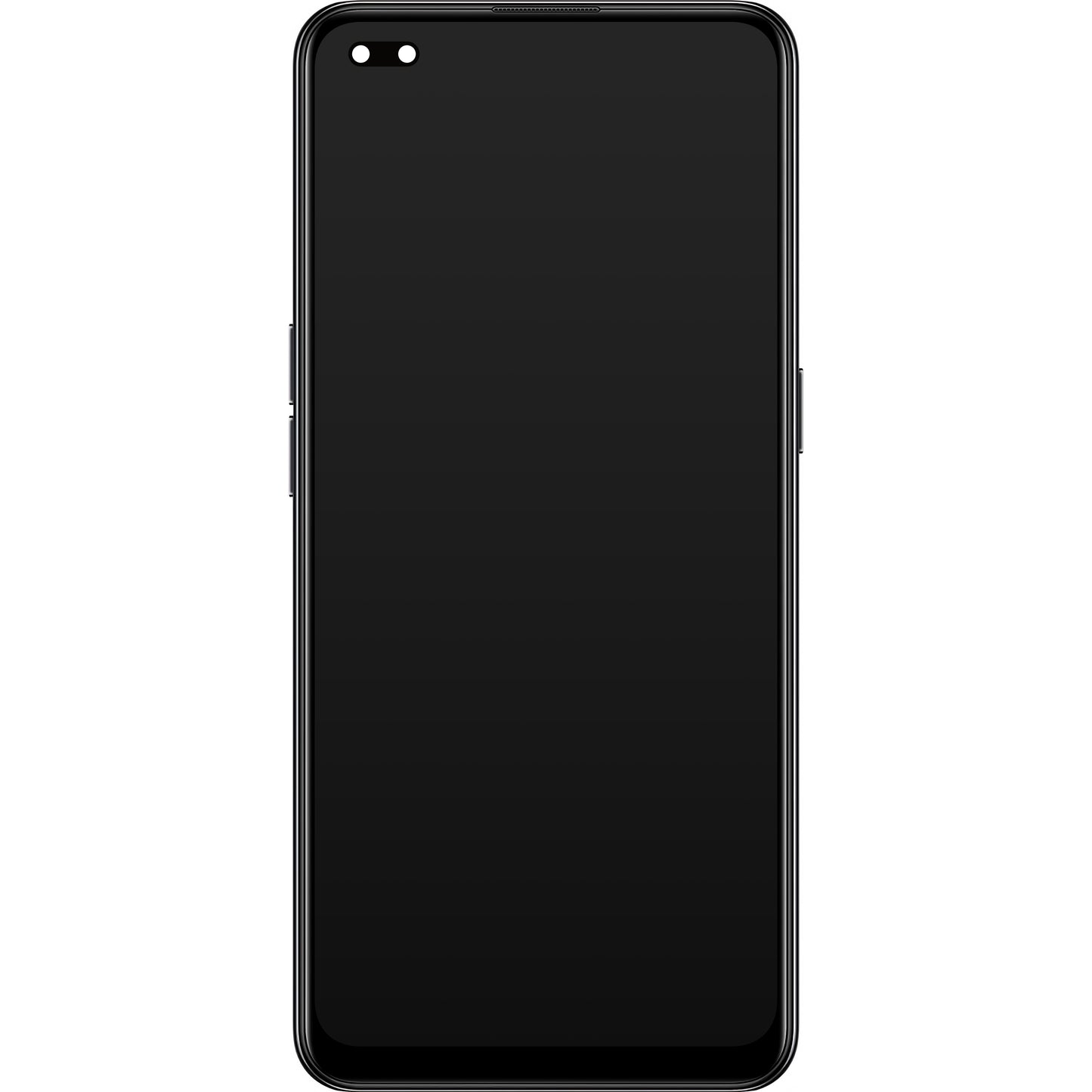 Display mit Touchscreen Oppo Reno4 5G, mit Rahmen, Schwarz (Space Black), Service Pack 4904705