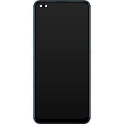 Display mit Touchscreen Oppo Reno4 5G, mit Rahmen, Blau (Galactic Blue), Service Pack 4904704