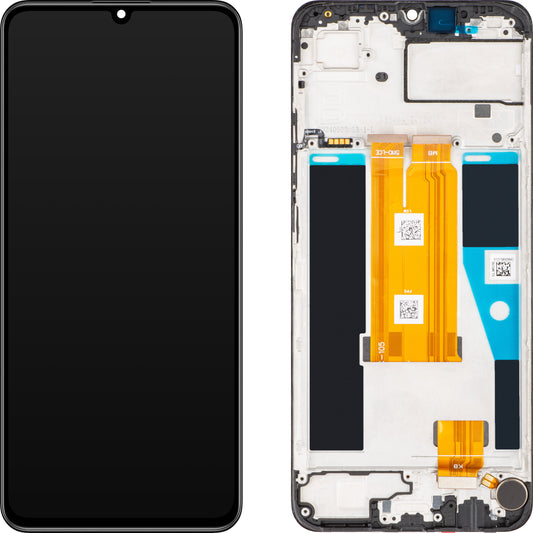 Display mit Touchscreen Realme C63 / C61, mit Rahmen, Schwarz, Service Pack 621029000208