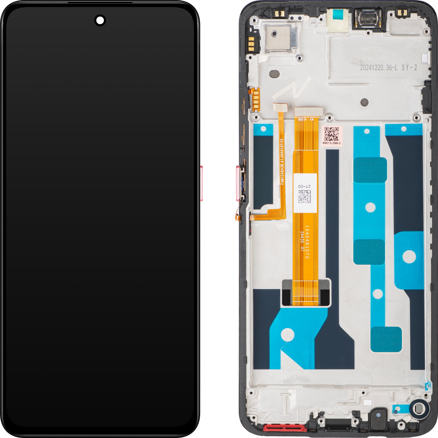 Display mit Touchscreen Realme C75, mit Rahmen, Rot, Service Pack 621029000457