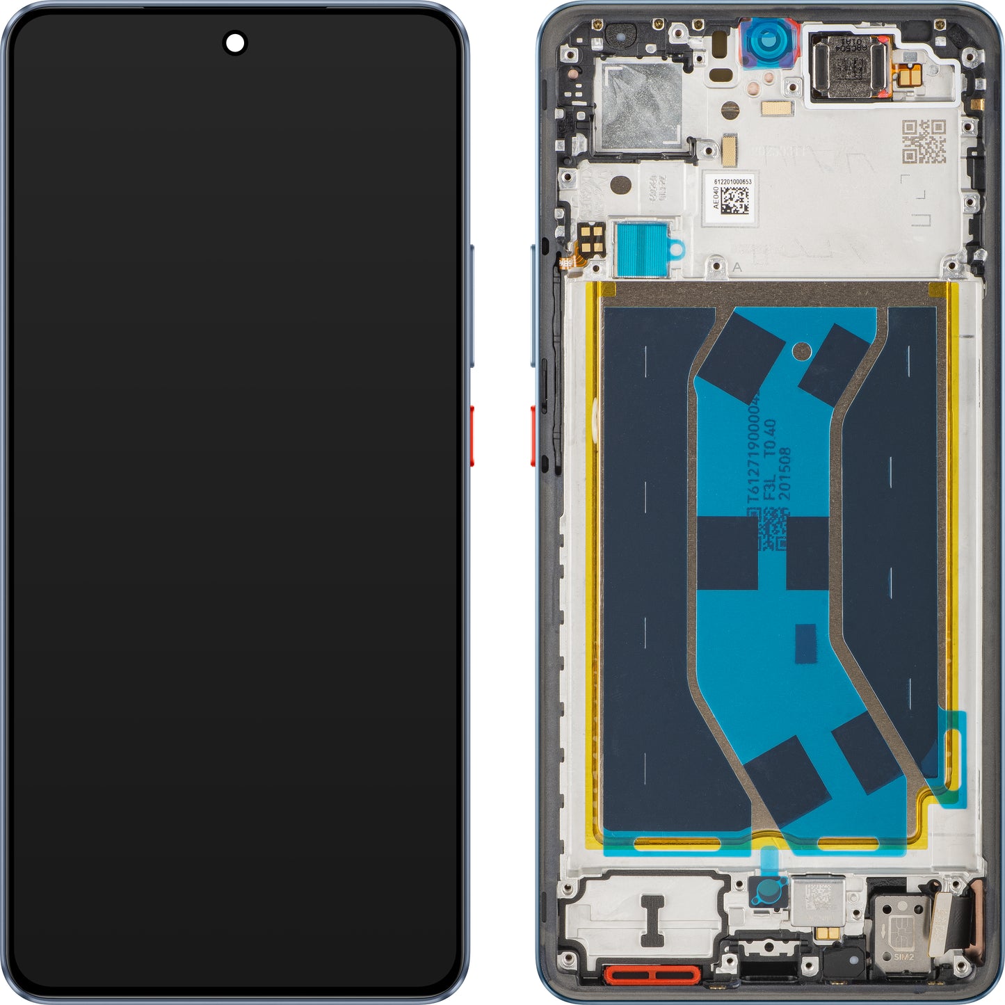 Realme GT 7 Touchscreen Display, with Frame, Blue (IceSense Blue), Swap 621029000570