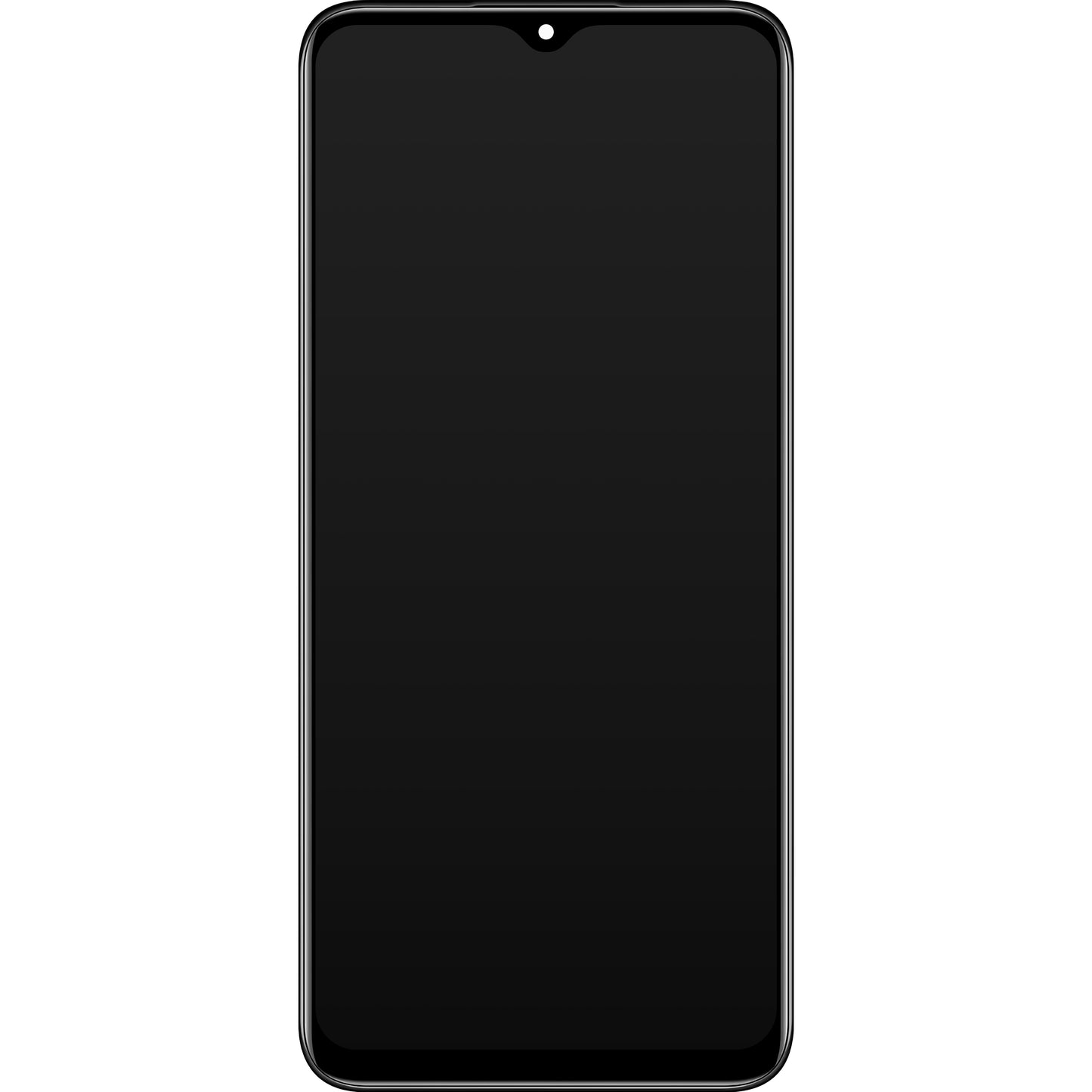 Display mit Touchscreen Realme 9i 5G, mit Rahmen, Schwarz (Rocking Black), Service Pack 4130296