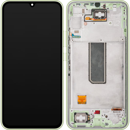 Touchscreen Display Samsung Galaxy A34 A346, mit Rahmen, lindgrün, Service Pack GH82-31200C