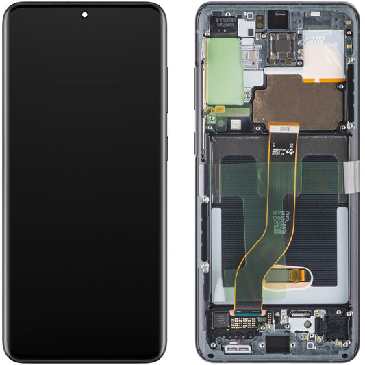 Display mit Touchscreen Samsung Galaxy S20+ 5G G986 / S20+ G985, mit Rahmen, Schwarz, Service Pack GH82-31441A