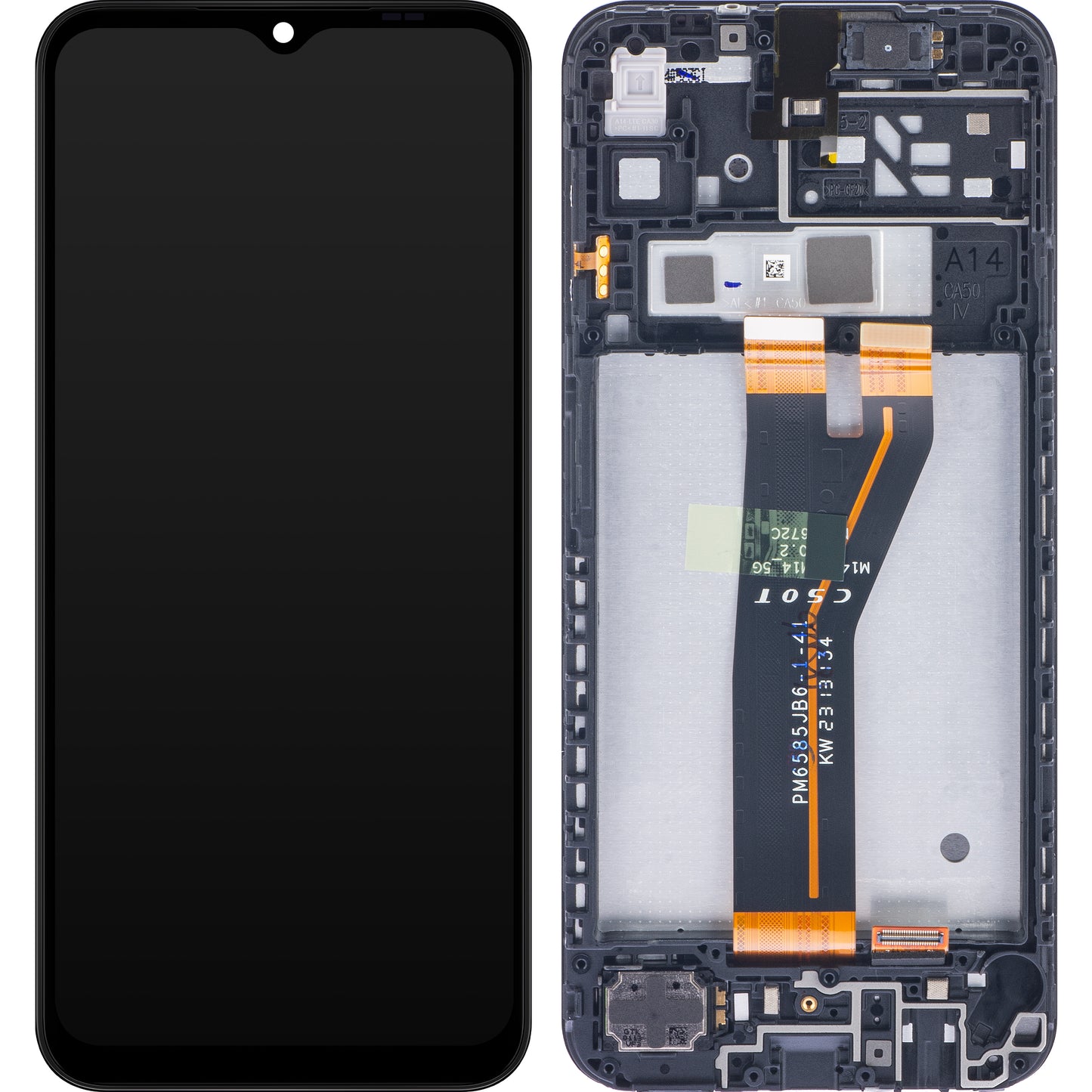 Samsung Galaxy A14 A145 Touchscreen-Display, mit Rahmen, Nicht-Europa-Version, Schwarz, Service Pack GH82-31185A