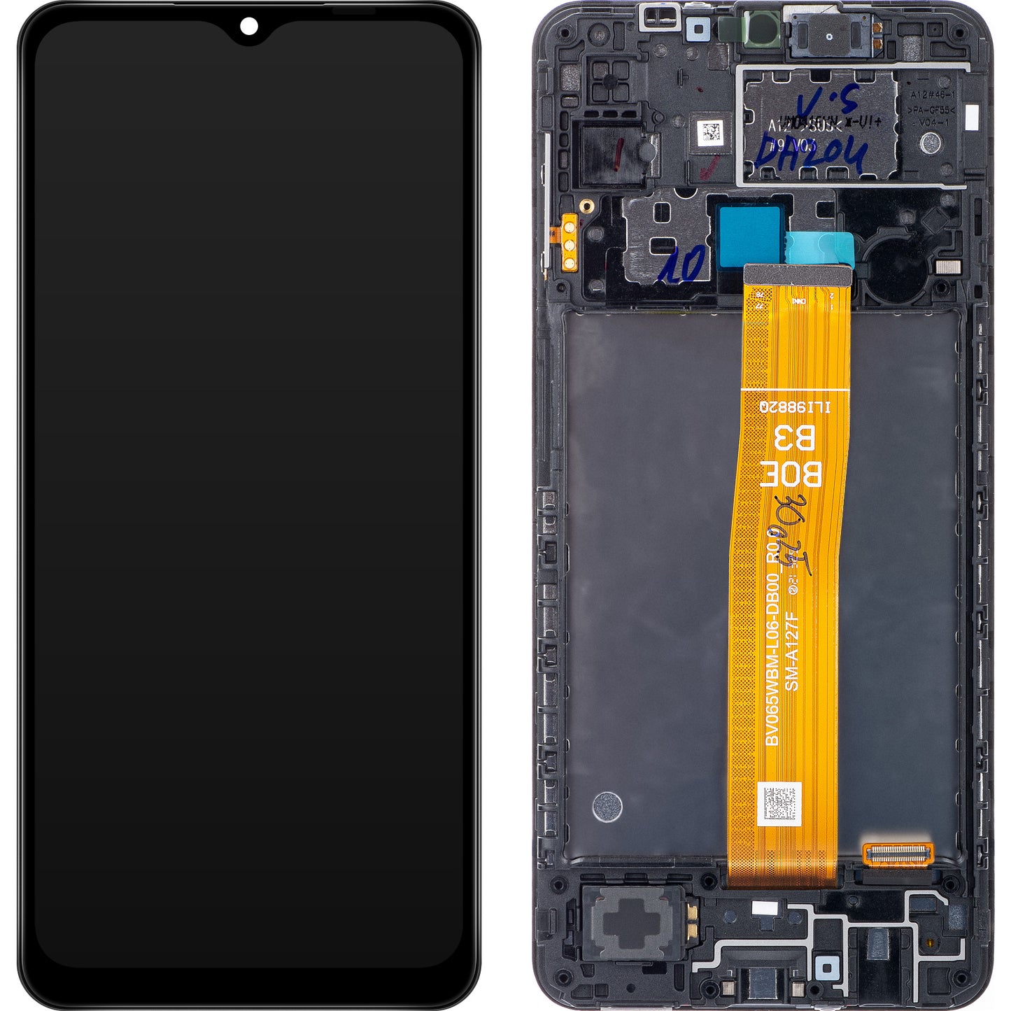 Samsung Galaxy A12 Nacho A127 Touchscreen Display, with Frame, Black, Refurbished GH82-26486A