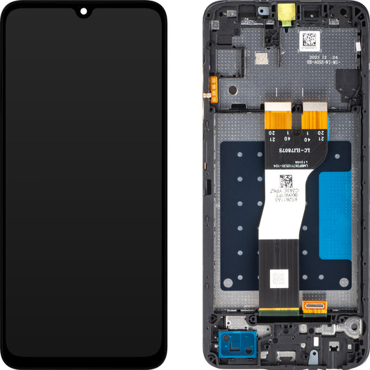 Display mit Touchscreen Samsung Galaxy A05s A057, mit Rahmen, Schwarz, Service Pack GH81-24364A