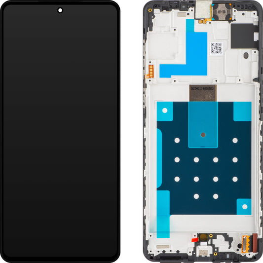 Touchscreen Display Samsung Galaxy M55, mit Rahmen, Schwarz, Service Pack GH81-25791A 