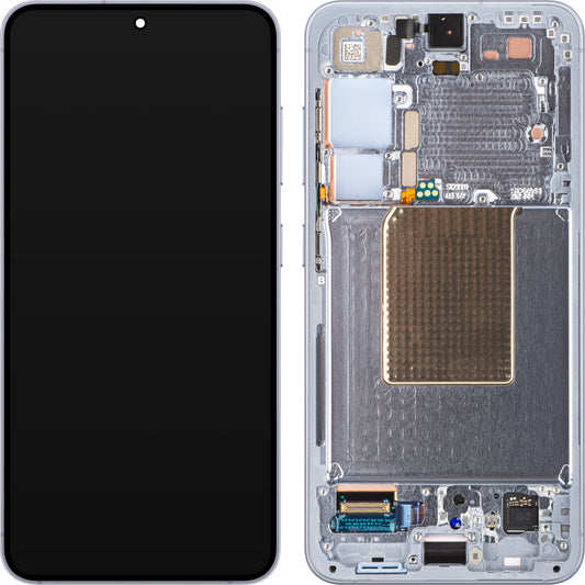 Touchscreen Display Samsung Galaxy S24 S921, mit Rahmen, Saphirblau, Service Pack GH82-33287F 