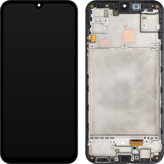 Samsung Galaxy M15 Touchscreen-Display mit Rahmen, Schwarz (Grau), Wiederaufbereitet GH82-34683A