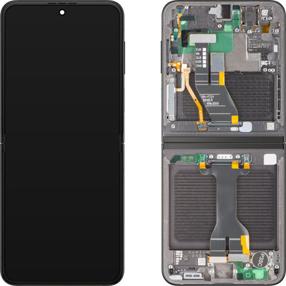 Display mit Touchscreen Samsung Galaxy Z Flip5 F731, mit Rahmen, Sub Inner, Grau, Service Pack GH82-31827E