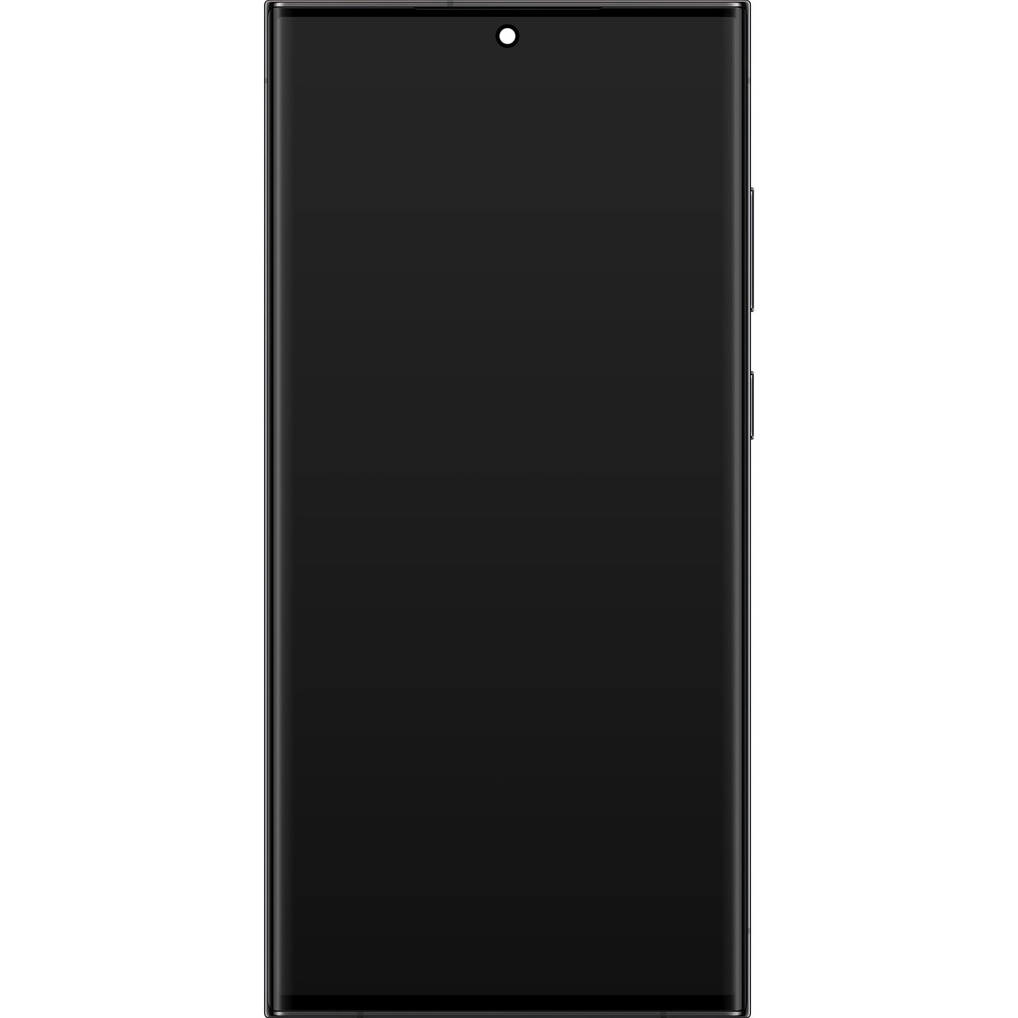 Display mit Touchscreen Samsung Galaxy S23 Ultra S918, mit Rahmen, Schwarz (Phantom Black), Service Pack GH82-30466A