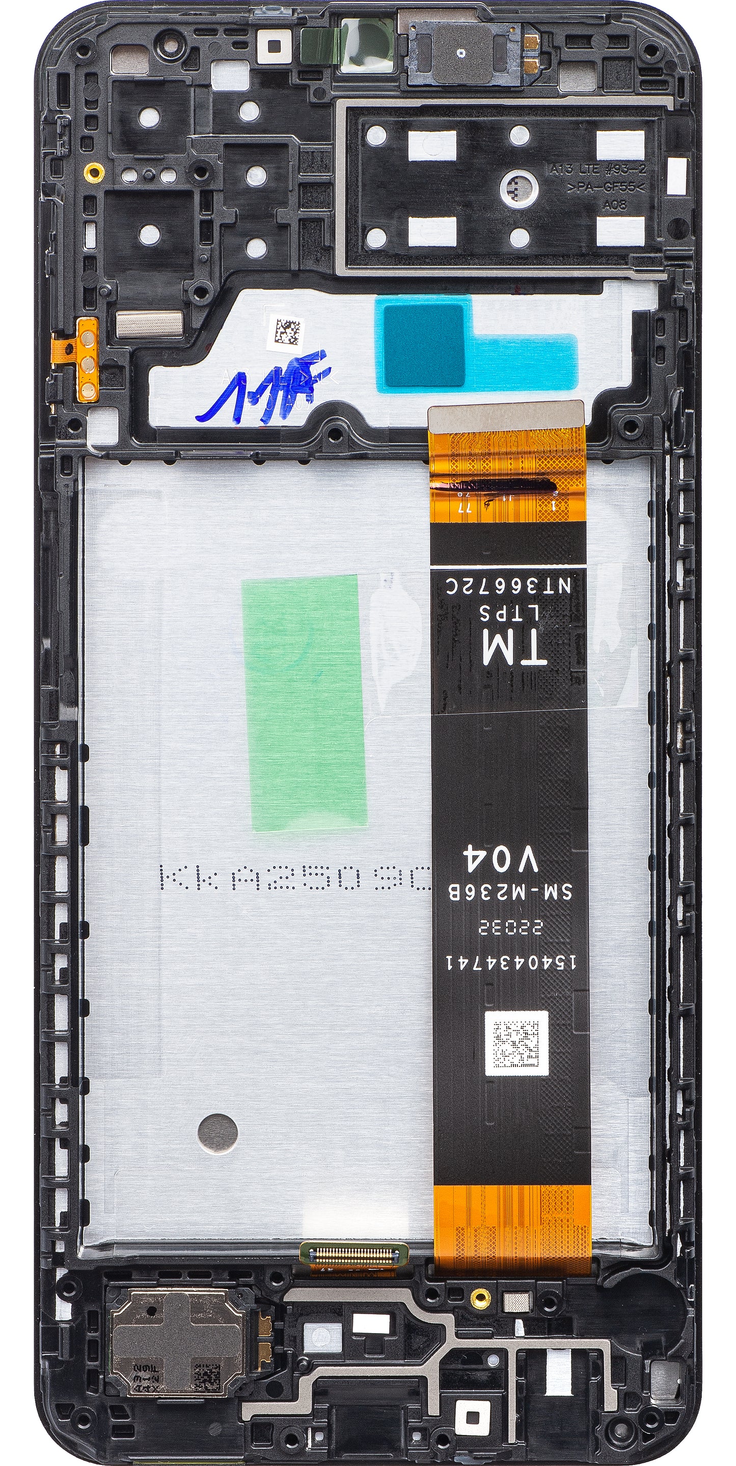 Samsung Galaxy A13 A135 Touchscreen-Display mit Rahmen, Schwarz, Wiederaufbereitet GH82-28508A