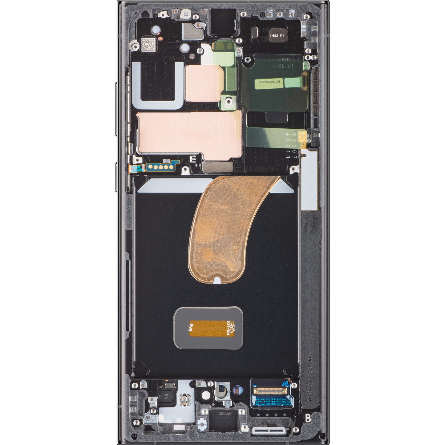 Display mit Touchscreen Samsung Galaxy S23 Ultra S918, mit Rahmen, Grau (Graphit), Service Pack GH82-30466E