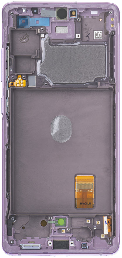 Display mit Touchscreen für Samsung Galaxy S20 FE G780, mit Rahmen, Violett, Swap GH82-24219C