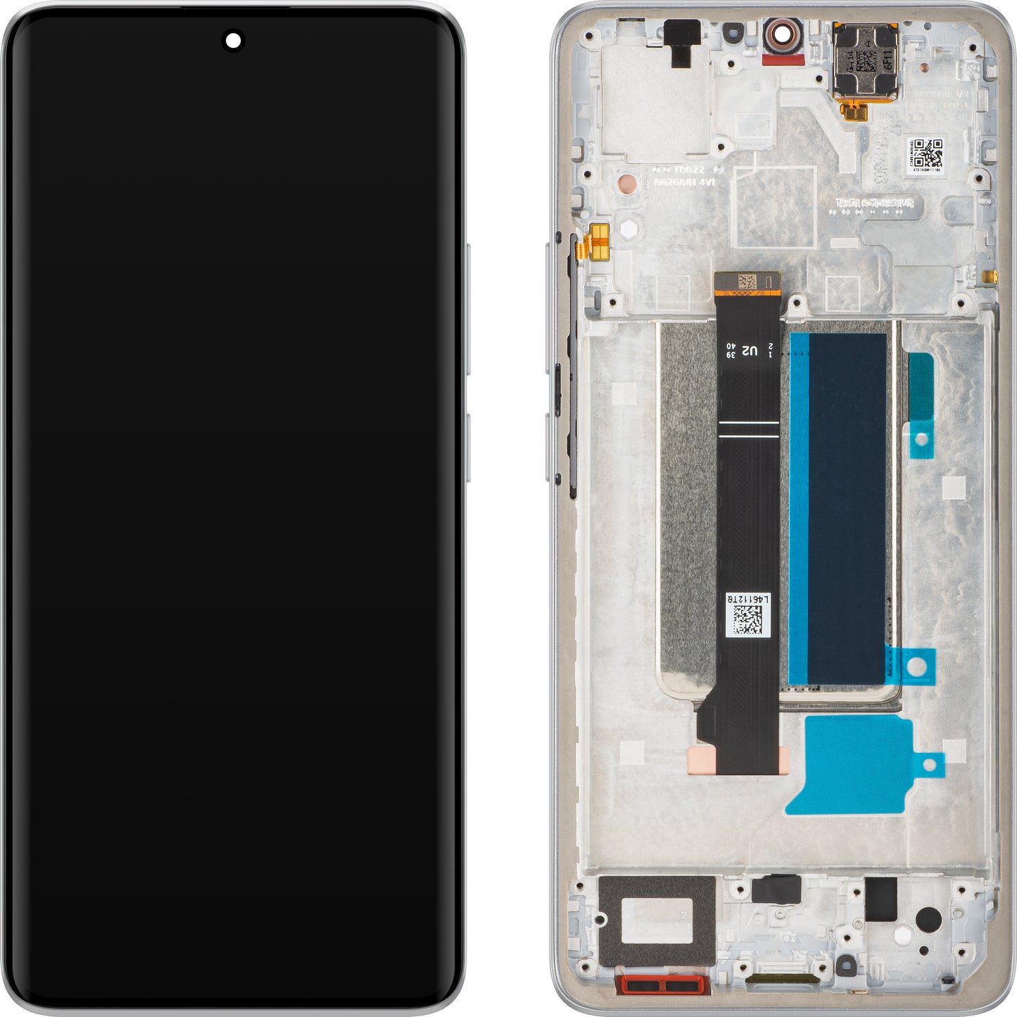 Display mit Touchscreen Xiaomi Redmi Note 13 Pro+, mit Rahmen, Weiß (Moonlight White), Service Pack 560001N16U00