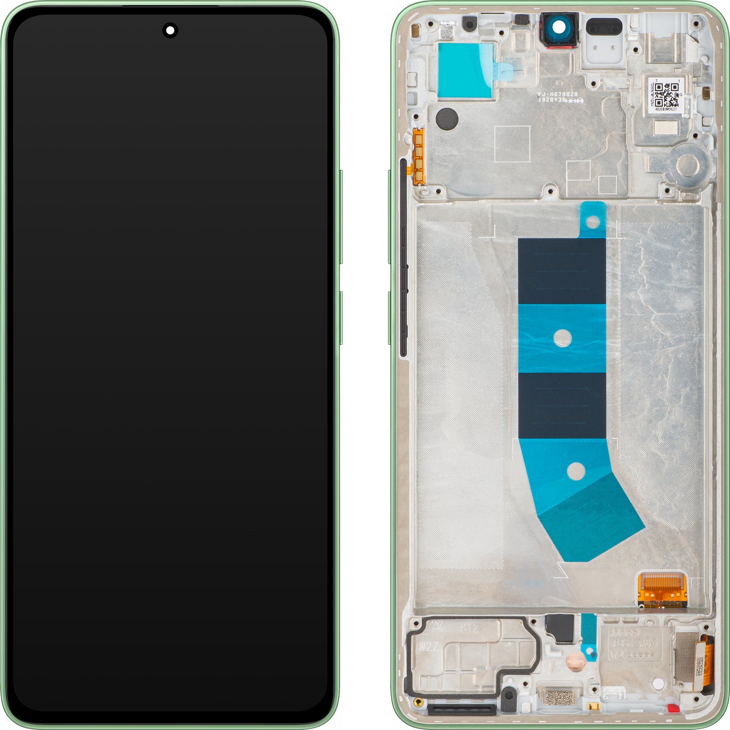 Display mit Touchscreen Xiaomi Redmi Note 13 4G, mit Rahmen, Grün (Mint Green), Service Pack 56000300N700