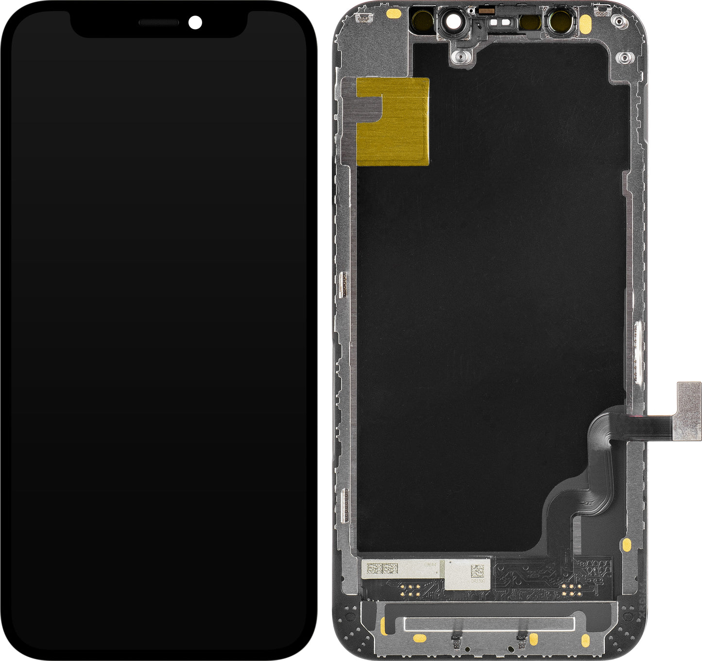 ZY Touchscreen-Display für Apple iPhone 12 mini, mit Rahmen, In-Cell-LCD-Version, Schwarz