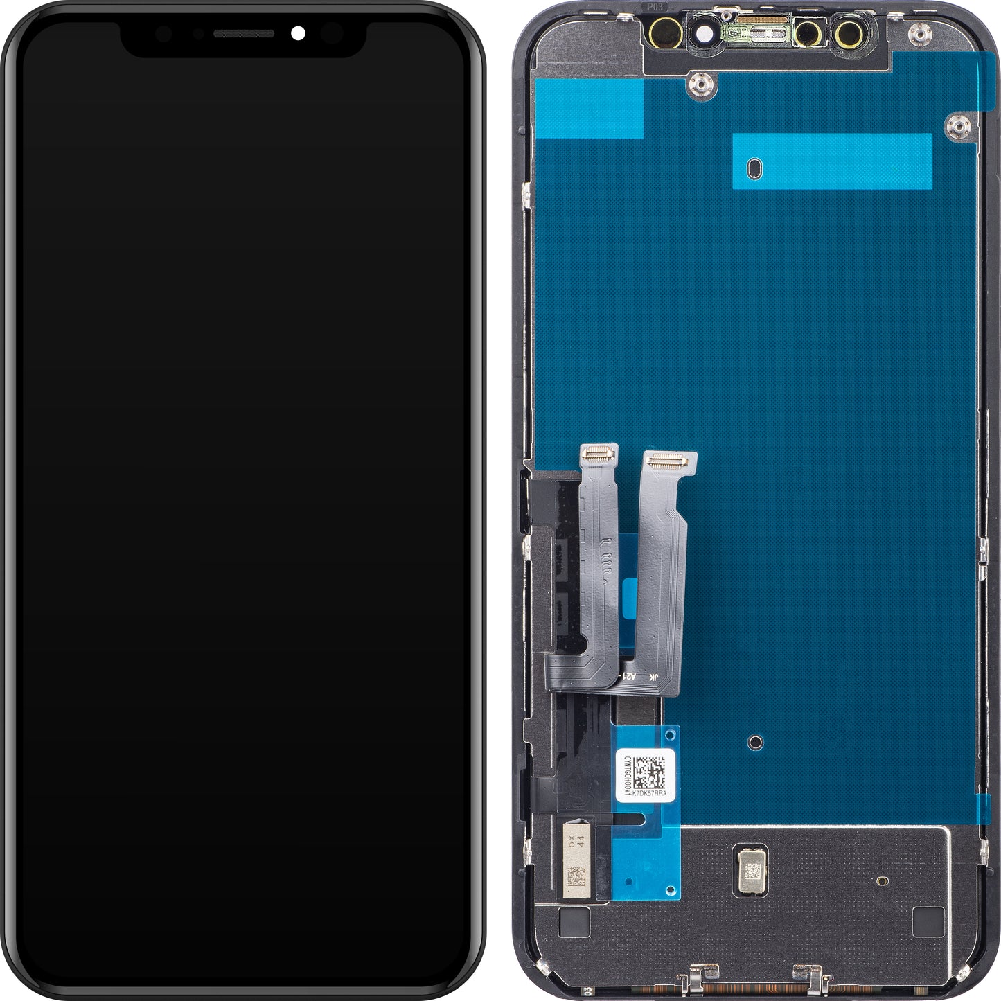 ZY Touchscreen-Display für Apple iPhone XR, mit Rahmen, In-Cell-LCD-Version, Schwarz