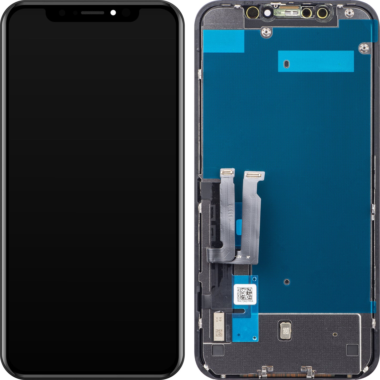 ZY Touchscreen Display für Apple iPhone XR, mit Rahmen, In-Cell LCD Version, Schwarz 