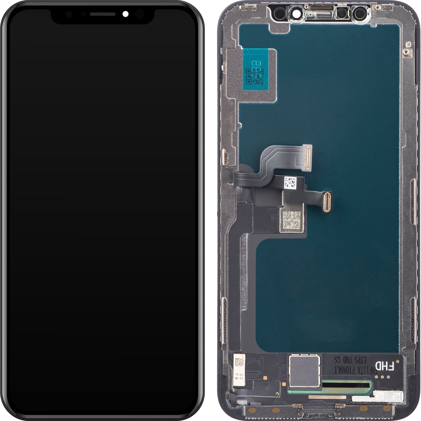 ZY Touchscreen-Display für Apple iPhone X, mit Rahmen, In-Cell-LCD-Version, Schwarz