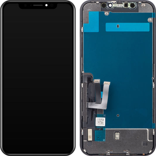 ZY Touchscreen-Display für Apple iPhone 11, mit Rahmen, In-Cell IC Movable LCD-Version, Schwarz