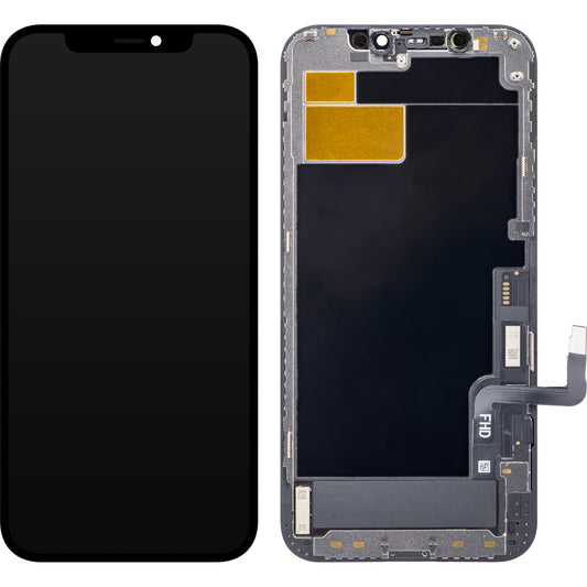 ZY Touchscreen Display für Apple iPhone 12 / 12 Pro, mit Rahmen, In-Cell IC Movable LCD Version, Schwarz