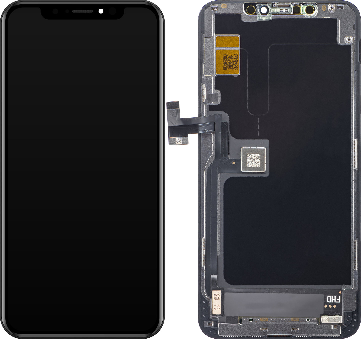 ZY Touchscreen-Display für Apple iPhone 11 Pro Max, mit Rahmen, In-Cell IC bewegliche LCD-Version, Schwarz