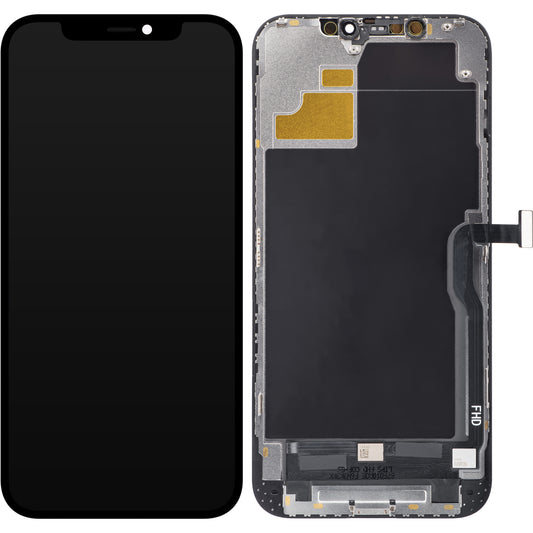 ZY Touchscreen-Display für Apple iPhone 12 Pro Max, mit Rahmen, In-Cell IC bewegliche LCD-Version, Schwarz