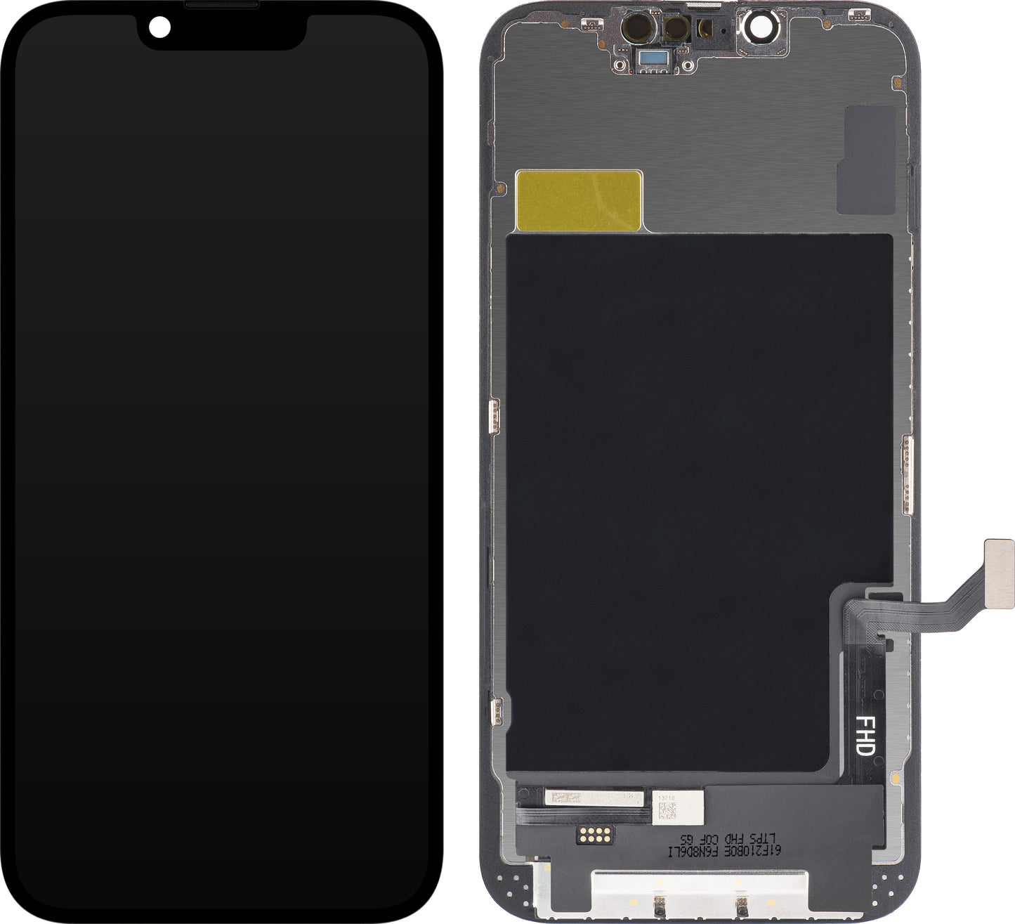 ZY Touchscreen-Display für Apple iPhone 14, mit Rahmen, In-Cell IC bewegliche LCD-Version, Schwarz