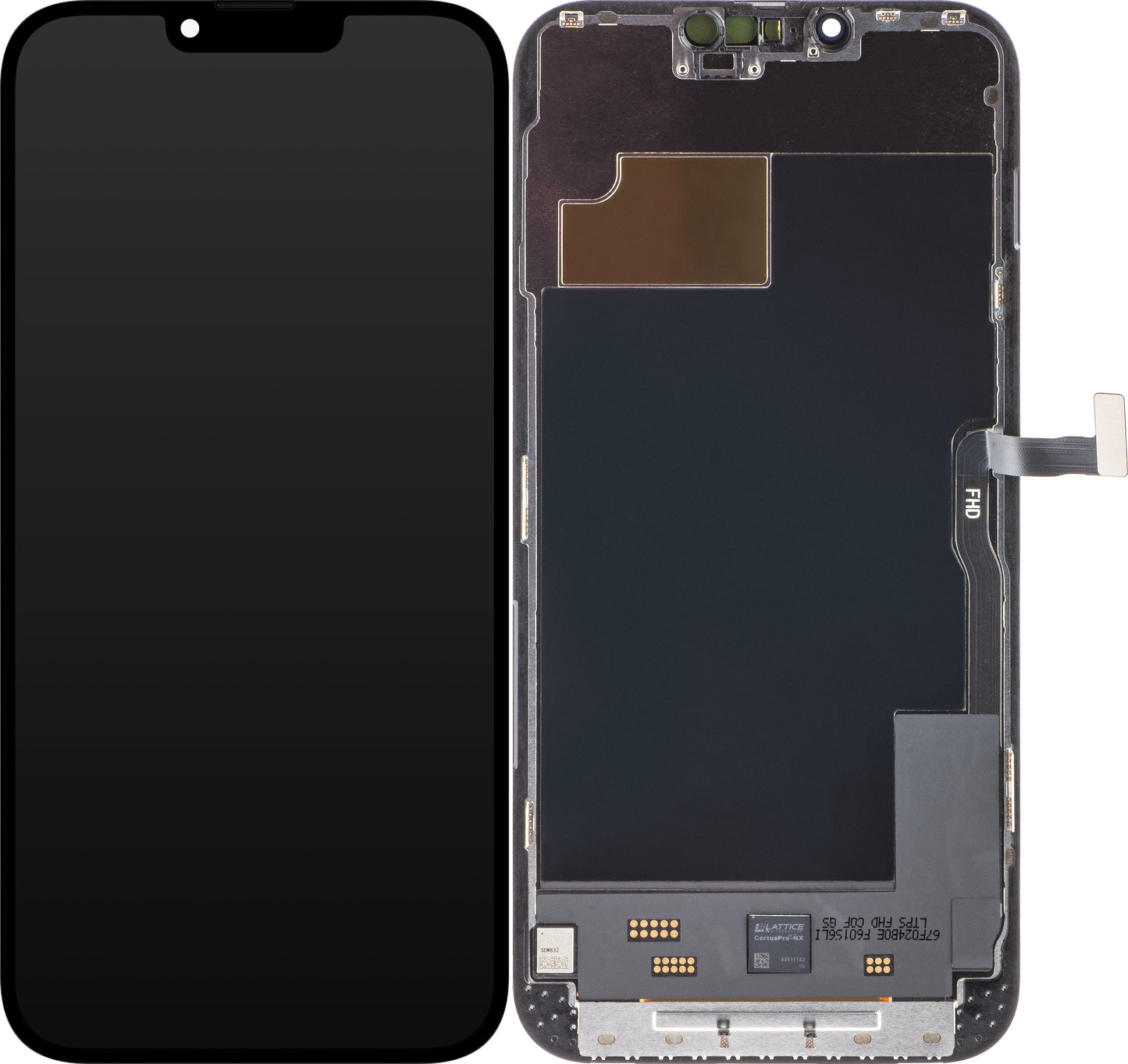 ZY Touchscreen-Display für Apple iPhone 13 Pro Max, mit Rahmen, LCD In-Cell IC Movable Version, Schwarz