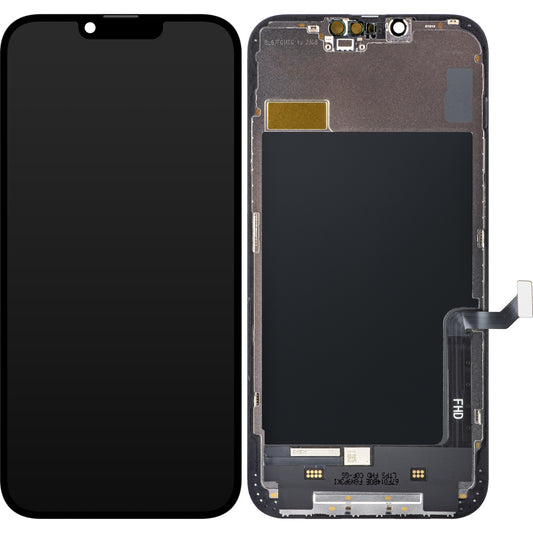 ZY Touchscreen-Display für Apple iPhone 14 Plus, mit Rahmen, In-Cell IC bewegliche LCD-Version, Schwarz