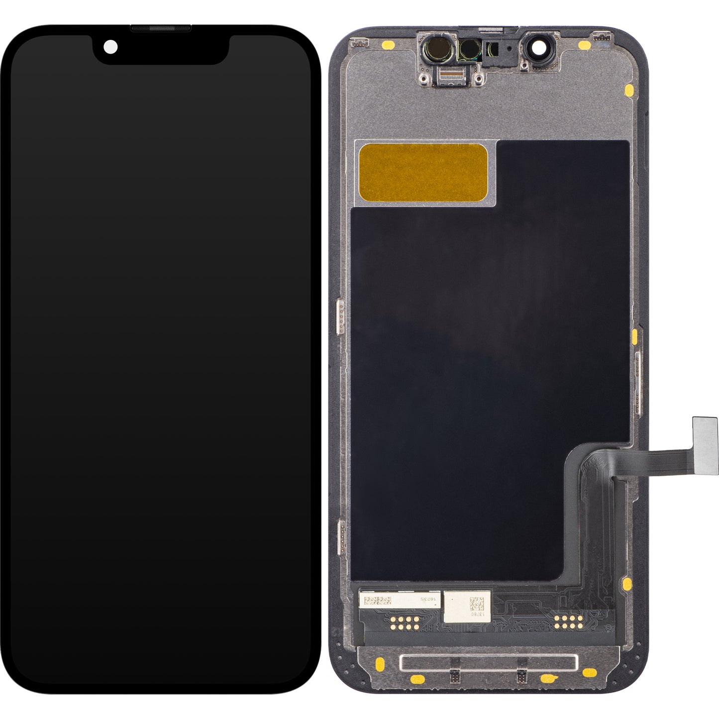 ZY Touchscreen-Display für Apple iPhone 13 mini, mit Rahmen, In-Cell IC bewegliche LCD-Version, Schwarz