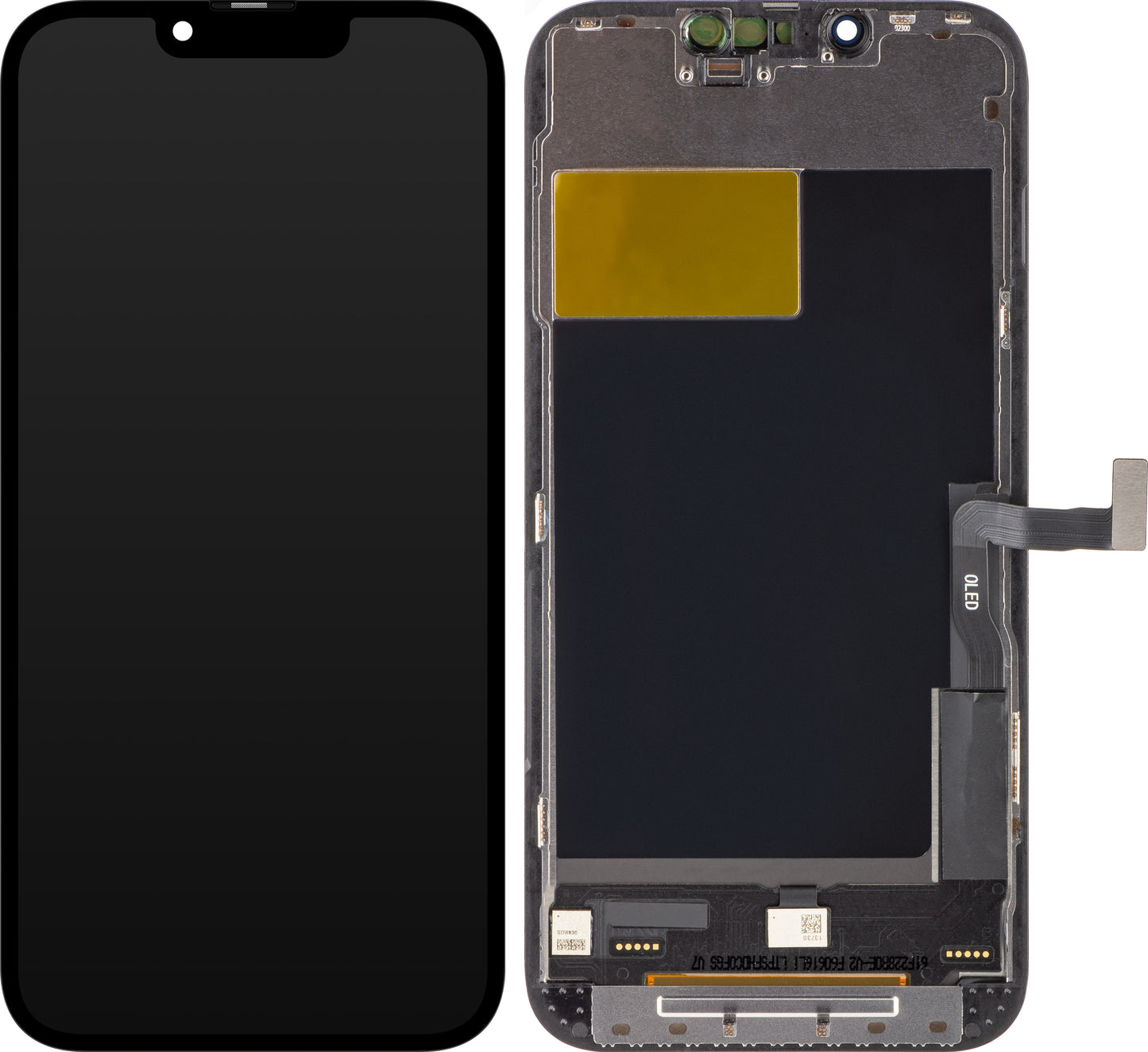 ZY Touchscreen-Display für Apple iPhone 13 Pro, mit Rahmen, In-Cell IC bewegliche LCD-Version, Schwarz