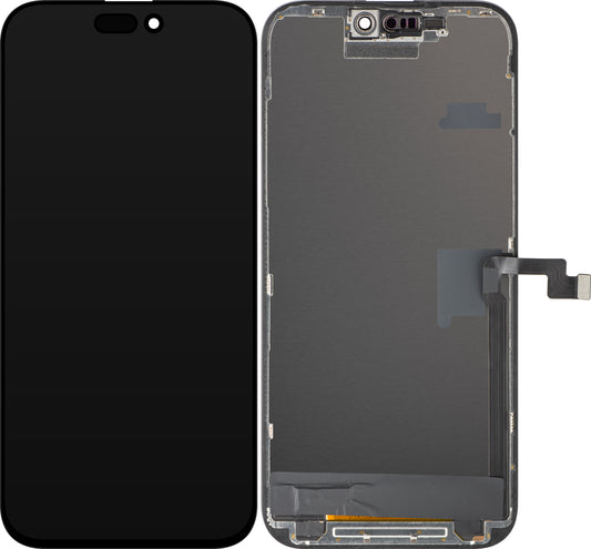 Display mit Touchscreen ZY für Apple iPhone 16 Pro Max, mit Rahmen, LCD In-Cell IC Movable Version, Schwarz