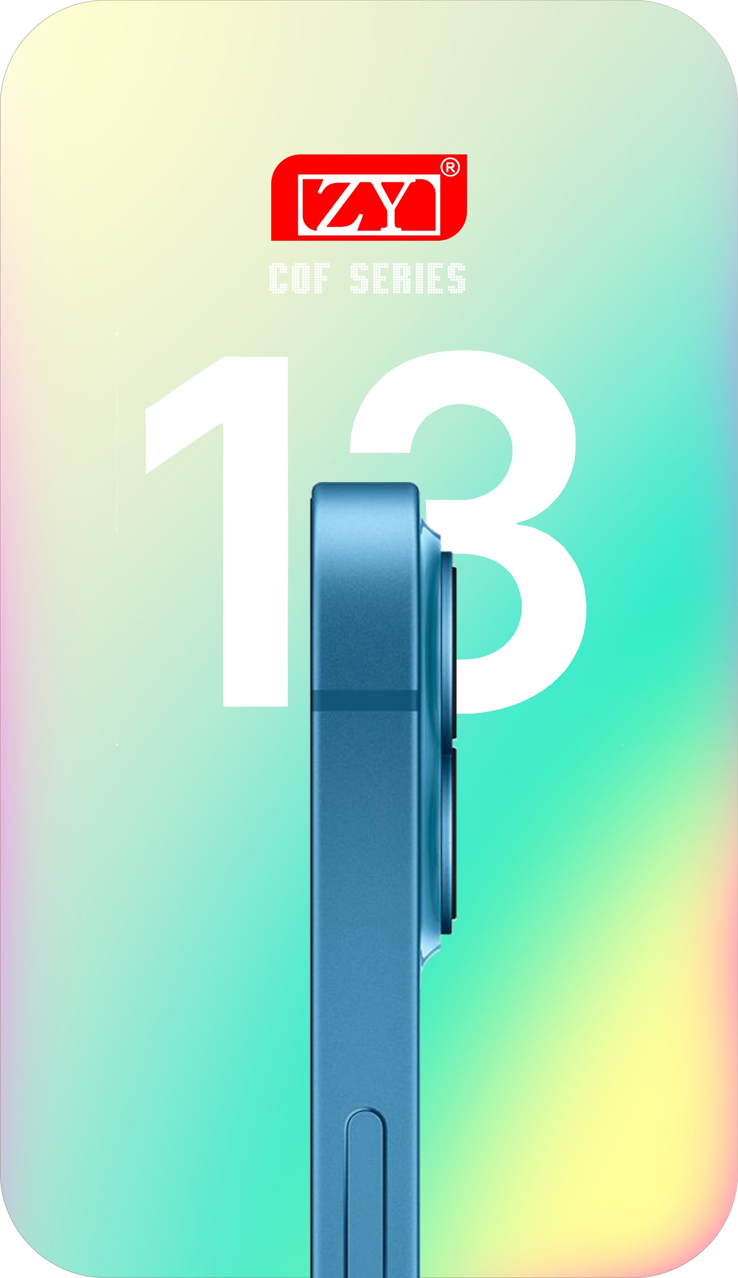 ZY Touchscreen Display für Apple iPhone 13, mit Rahmen, LCD In-Cell IC beweglich, Schwarz 