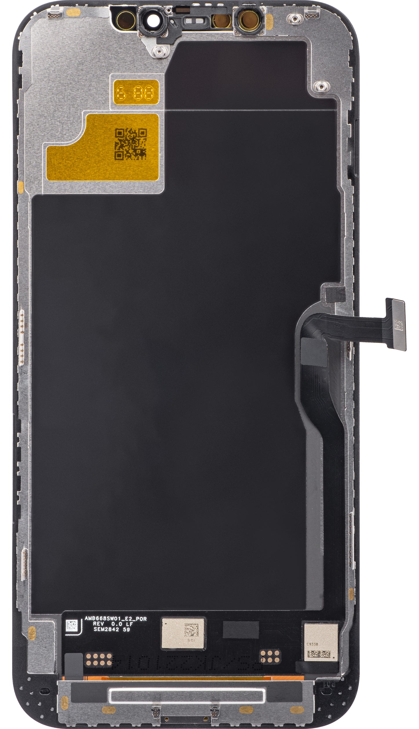 JK Touchscreen Display für Apple iPhone 12 Pro Max, mit Rahmen, In-Cell LCD Version, Schwarz