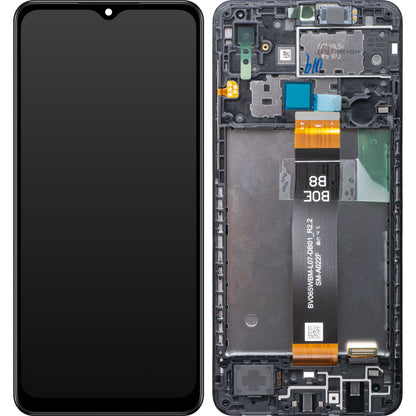 Display mit Touchscreen Samsung Galaxy A02 A022, mit Rahmen, Schwarz, Service Pack GH82-25249A