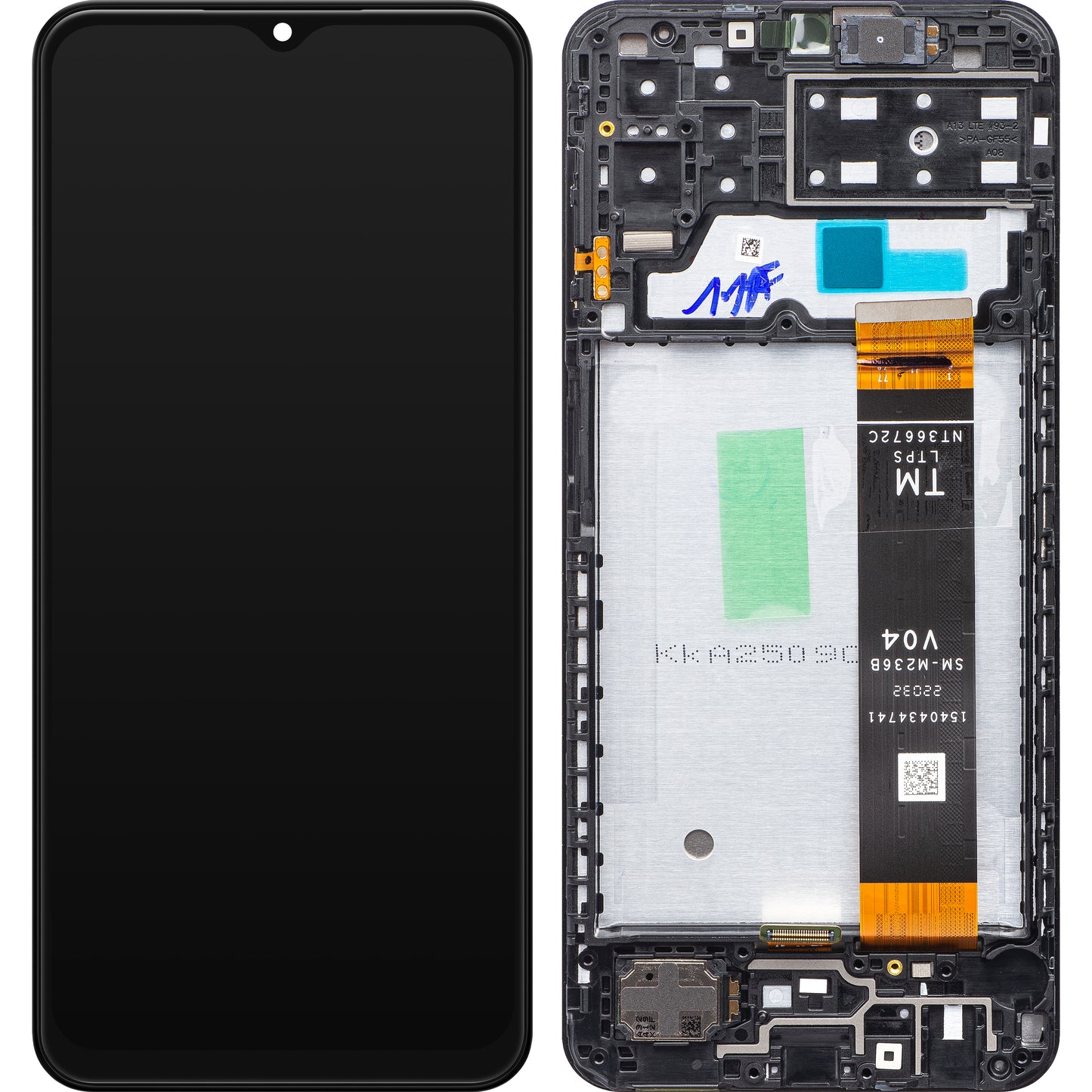 Display mit Touchscreen Samsung Galaxy A13 A135, mit Rahmen, Schwarz, Service Pack GH82-28508A