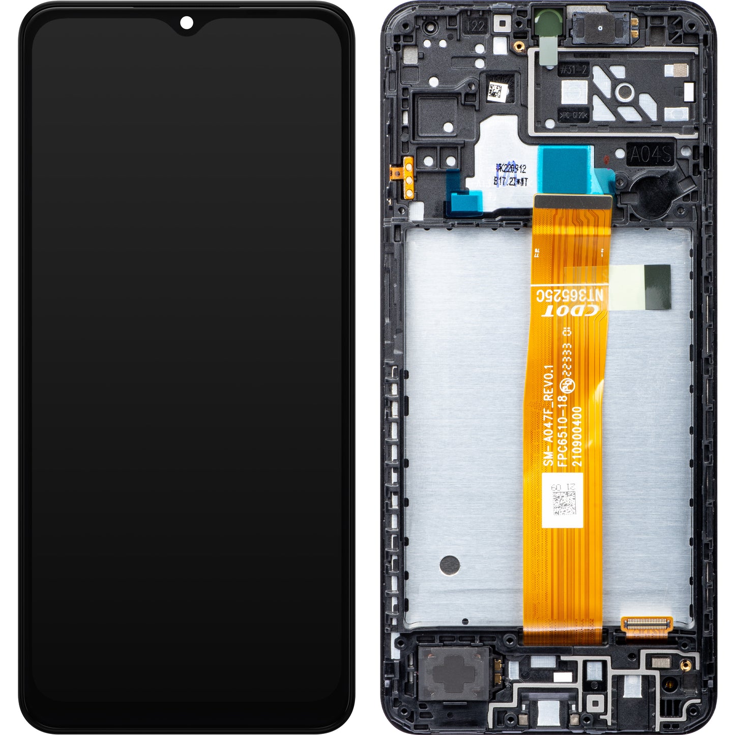 Display mit Touchscreen Samsung Galaxy A04s A047, mit Rahmen, Schwarz, Service Pack GH82-29805A